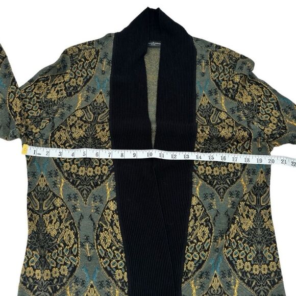 Peruvian Connection Black and Gold Women's Sweater - Picture 8 of 11